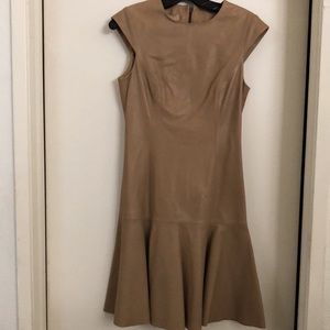 Michael Kors Leather Dress in Beige size 4